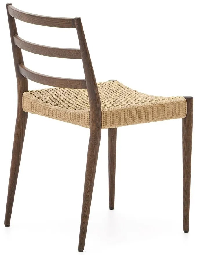 Jedálenská stolička z dubového dreva v hnedo-prírodnej farbe v súprave 2 ks Analy – Kave Home