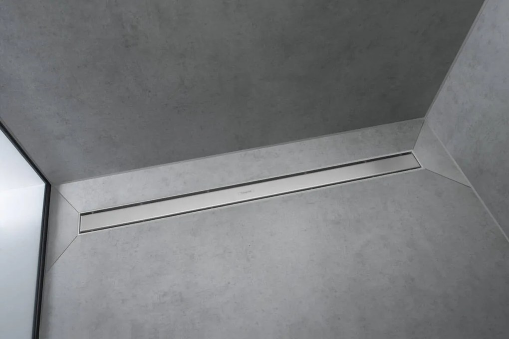 Hansgrohe RainDrain Match, vrchná sada sprchového žľabu 800 s výškovo nastaviteľným rámom, chrómová, HAN-56038000