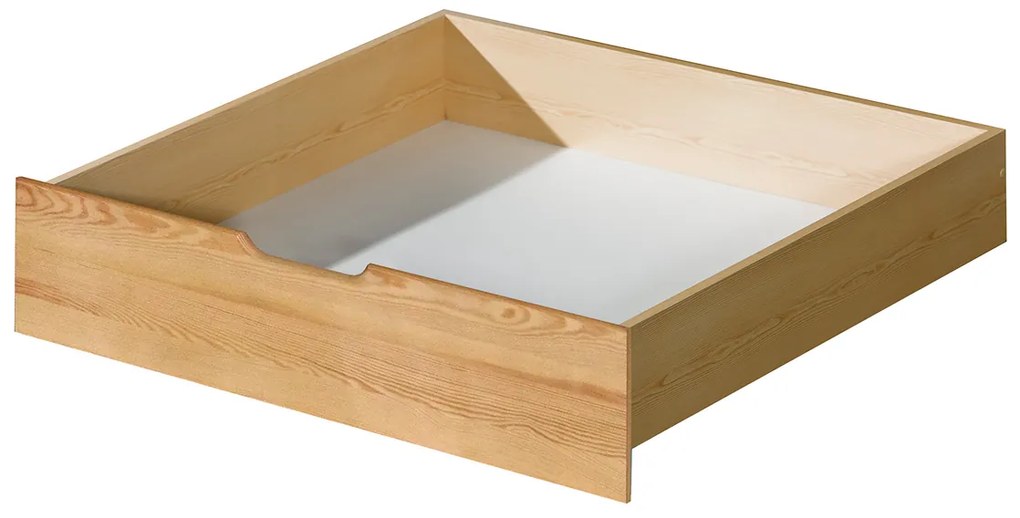 Detská posteľ z MASÍVU borovice 200x90cm SO ŠUPLIKMI - MARY - biela