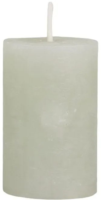 Zelená široká sviečka Rustic pillar verte - Ø 5*8cm