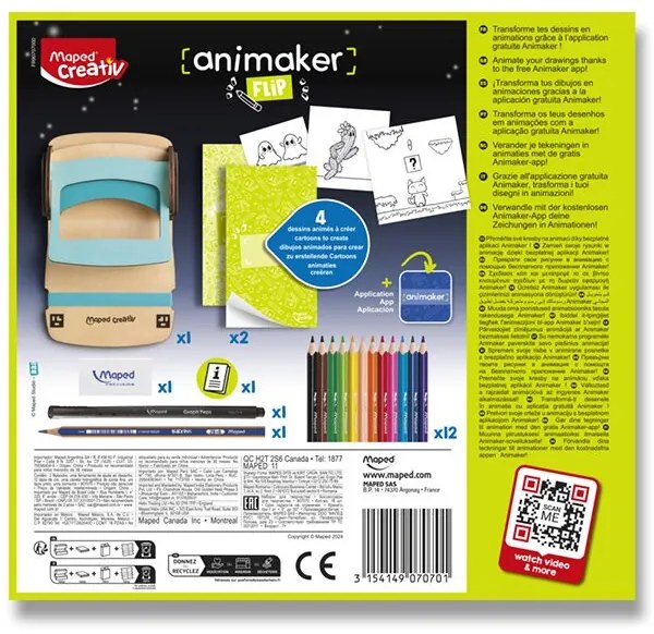 Súprava Maped Creativ Animaker Flip - Pop - tvorba animácií