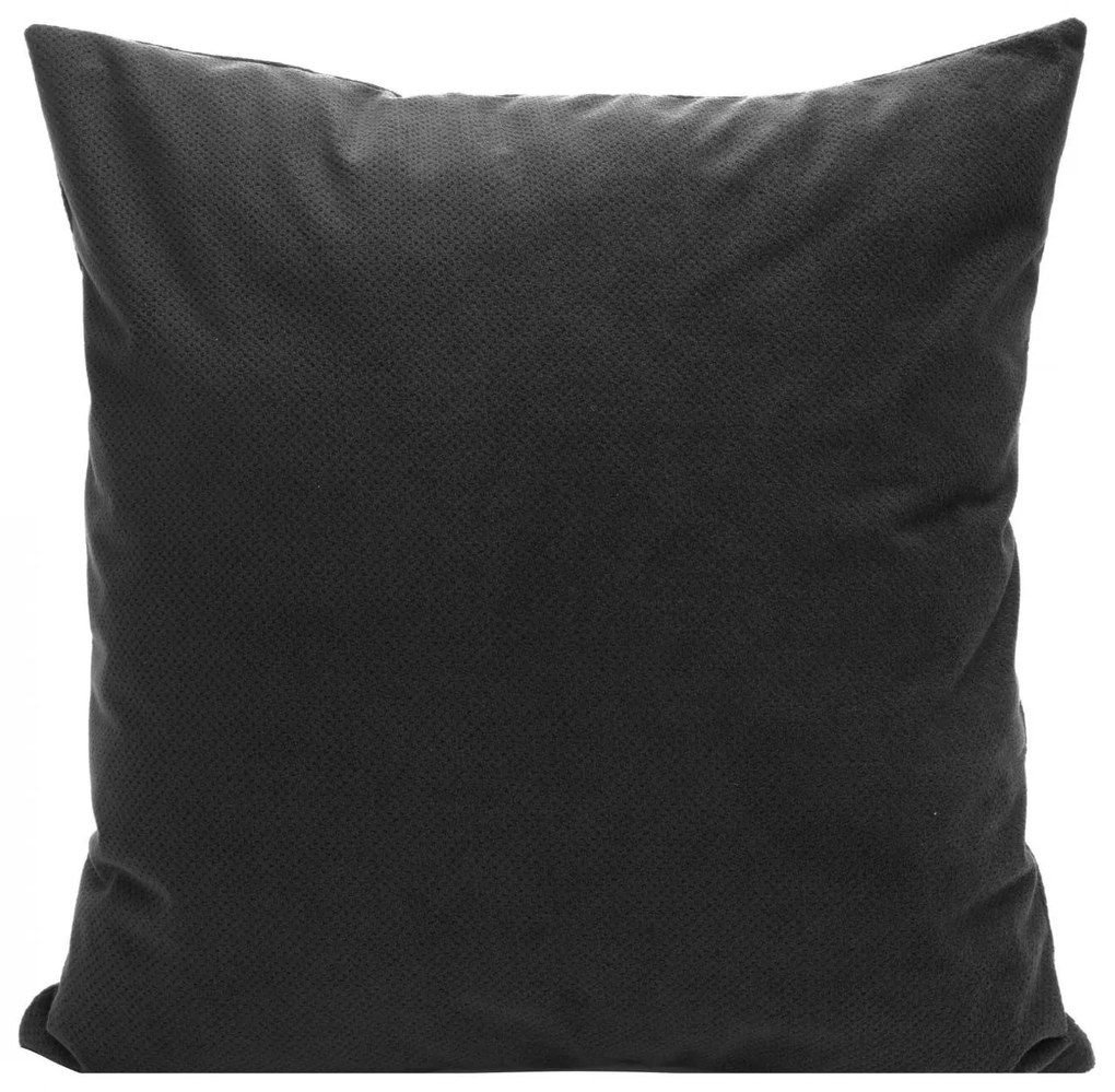 DEKORAČNÁ OBLIEČKA NA VANKÚŠ MILO 45X45 CM ČIERNA