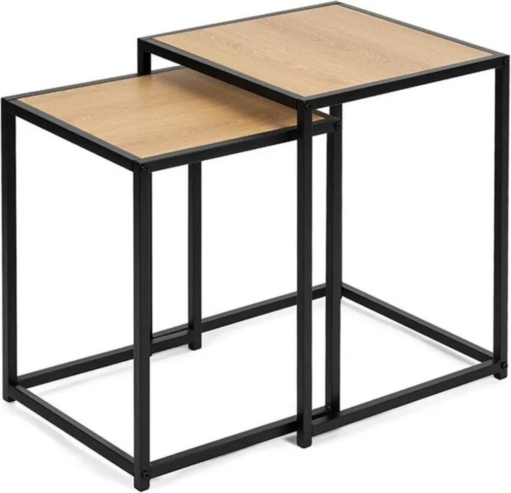 Odkladacie stolíky v súprave 2 ks v dekore duba 38x38 cm Noah – Bonami Essentials