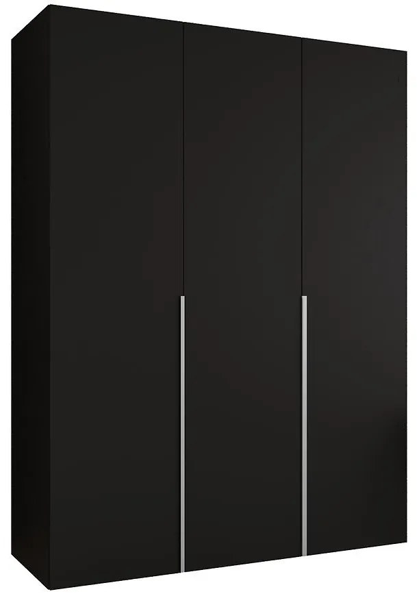 Skriňa Alicante I 150 čierna/strieborný