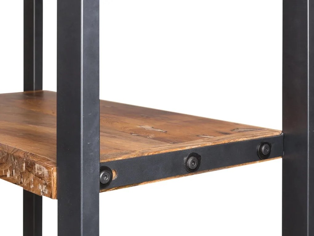 furniture-nabytek.cz - Masivní knihovna Wakefield z recyklovaného dřeva, lakovaná, vícebarevná – 80×40×185 cm