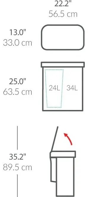 Simplehuman Bezdotykový kôš s hlasovým senzorom na triedený odpad 58 l, nehrdz. oceľ
