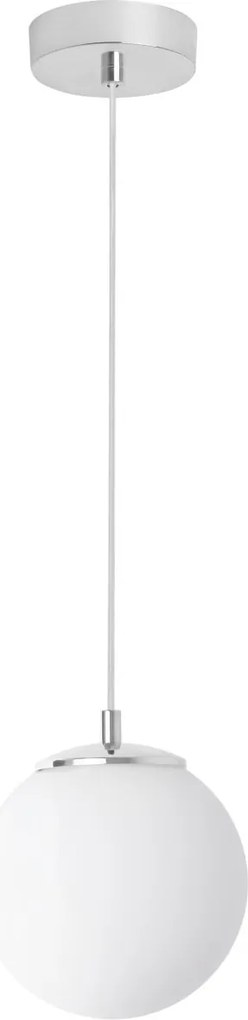 Závesné svietidlo Florence, 1x biele sklenené tienidlo, ch