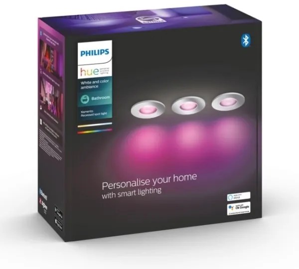 Philips-SADA 3xLED RGB Stmievateľné podhľadové svietidlo Hue 1xGU10/5,7W/230V IP44