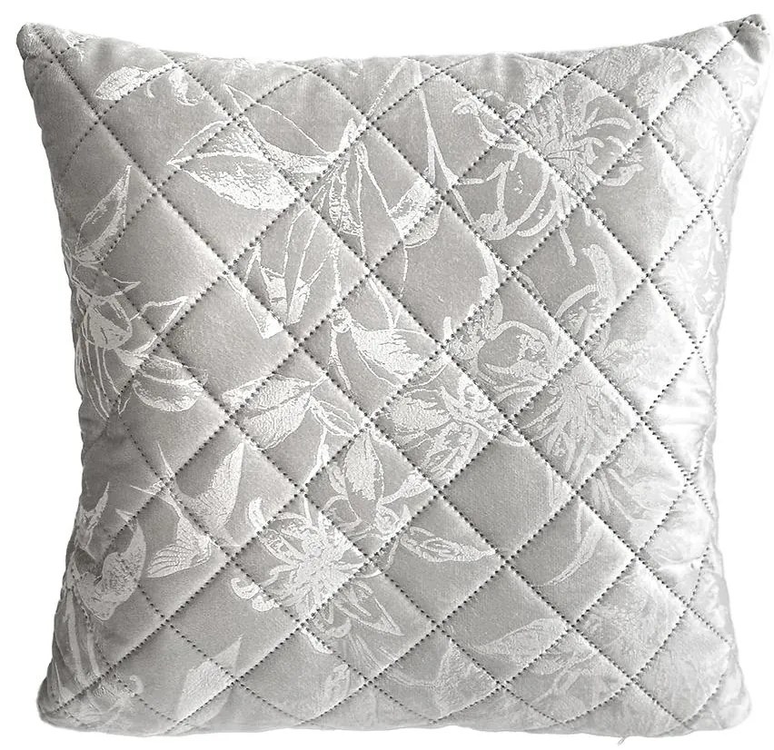 Obliečka na vankúš Leyla RQ-194 40x40 cm strieborná