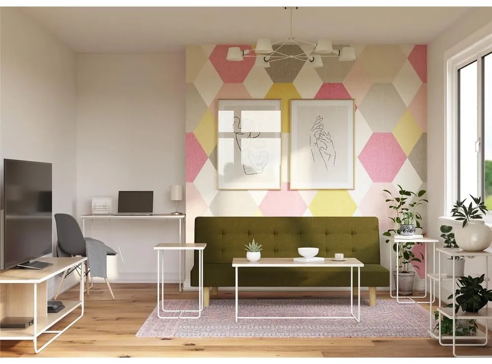 TV stolík v dekore brezy 153x48 cm Dante - Queer Eye