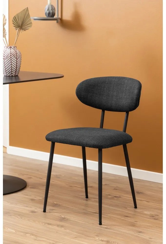 Antracitové jedálenské stoličky v súprave 2 ks Denise – Actona