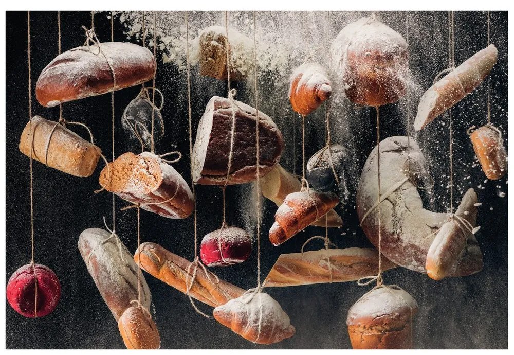 Samolepiaca fototapeta visiace pečivo na lane