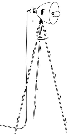Eglo 49342 - Stojacia lampa DUNDEE 1xE27/60W/230V