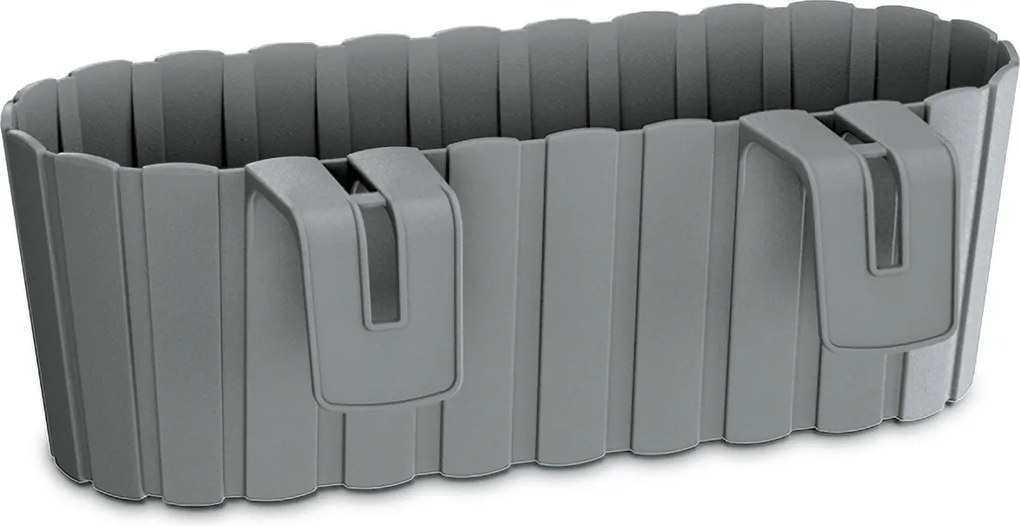 Plastový balkónový kvetináč DDECZ400 38,3 cm - sivý kameň