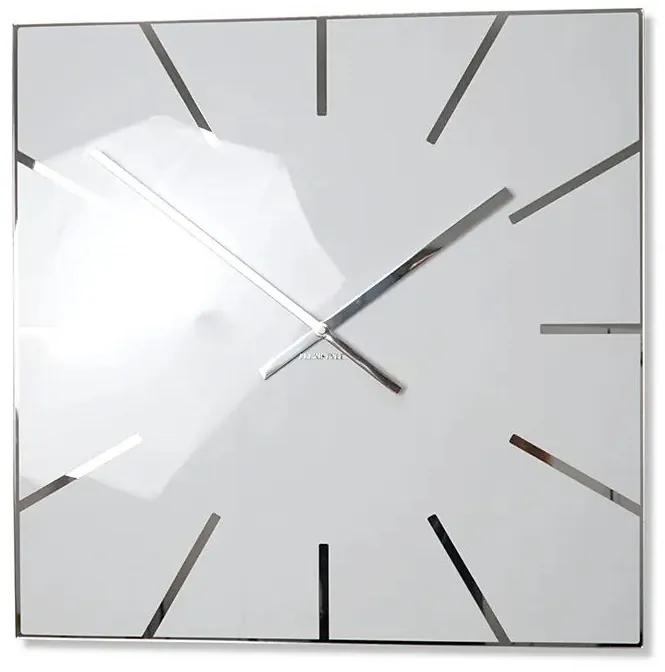Nástenné biele akrylové hodiny Exact Flex 50cm