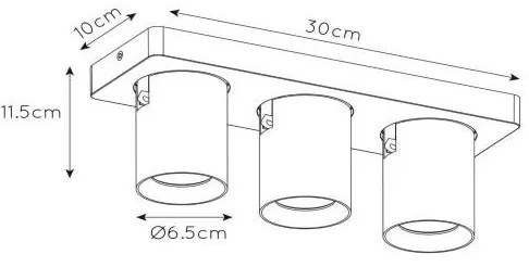 Lucide 09929/15/30 - LED Stmievateľné bodové svietidlo NIGEL 3xGU10/5W/230V čierna