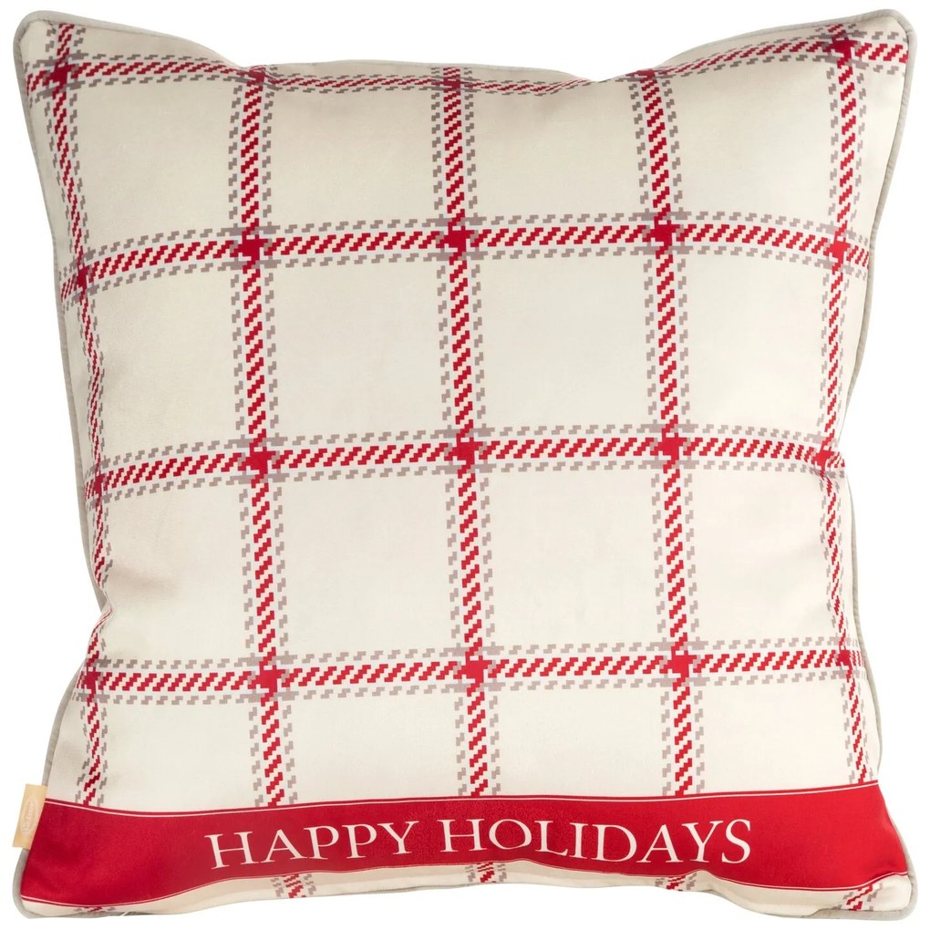 VIANOČNÁ DEKORAČNÁ OBLIEČKA NA VANKÚŠ CLARK 60X60 CM VZOROVANÁ