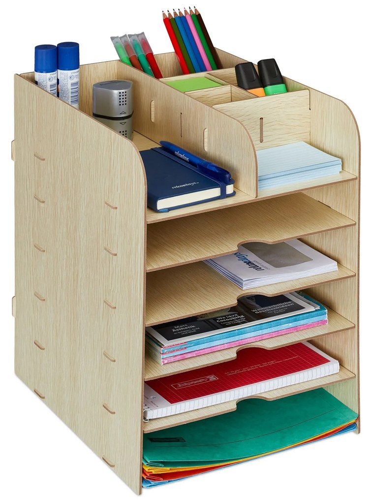 Organizér na stôl s úložnými priehradkami RD42749, béžová