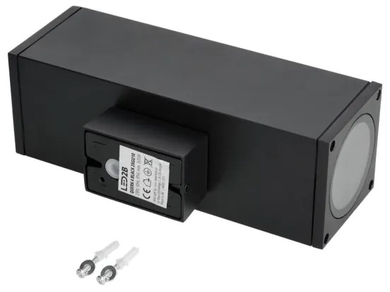 Vonkajšie nástenné svietidlo 2xGU10/35W/230V IP54 hranatý čierna