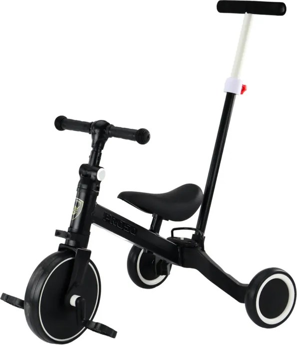 LEAN Trike Trojkolka PRO50 s vodiacou rukoväťou čierna