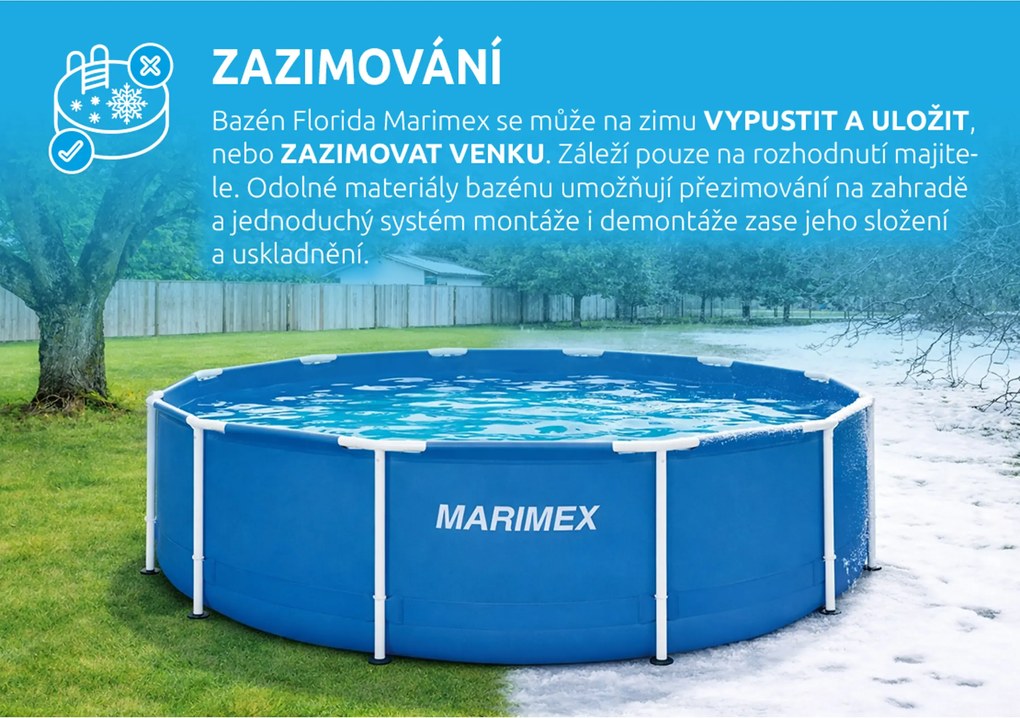 Marimex | Bazén Marimex Florida 2,44x0,76 m s pieskovou filtráciou | 19900099