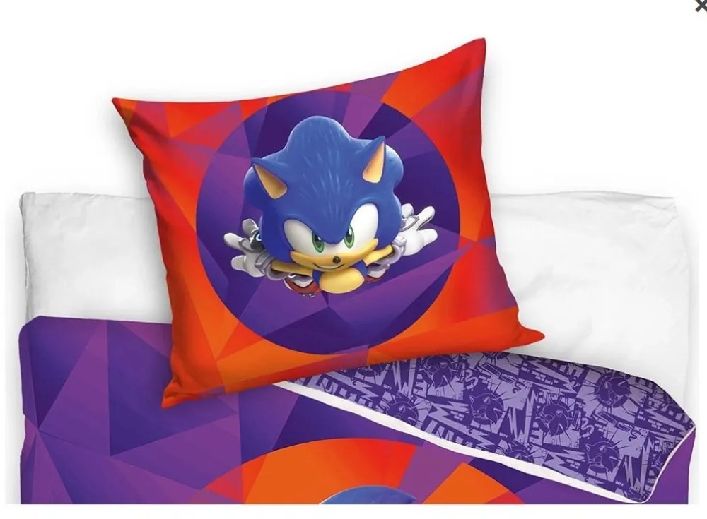 Detské obliečky Ježko Sonic Prime 140x200/70x90 cm