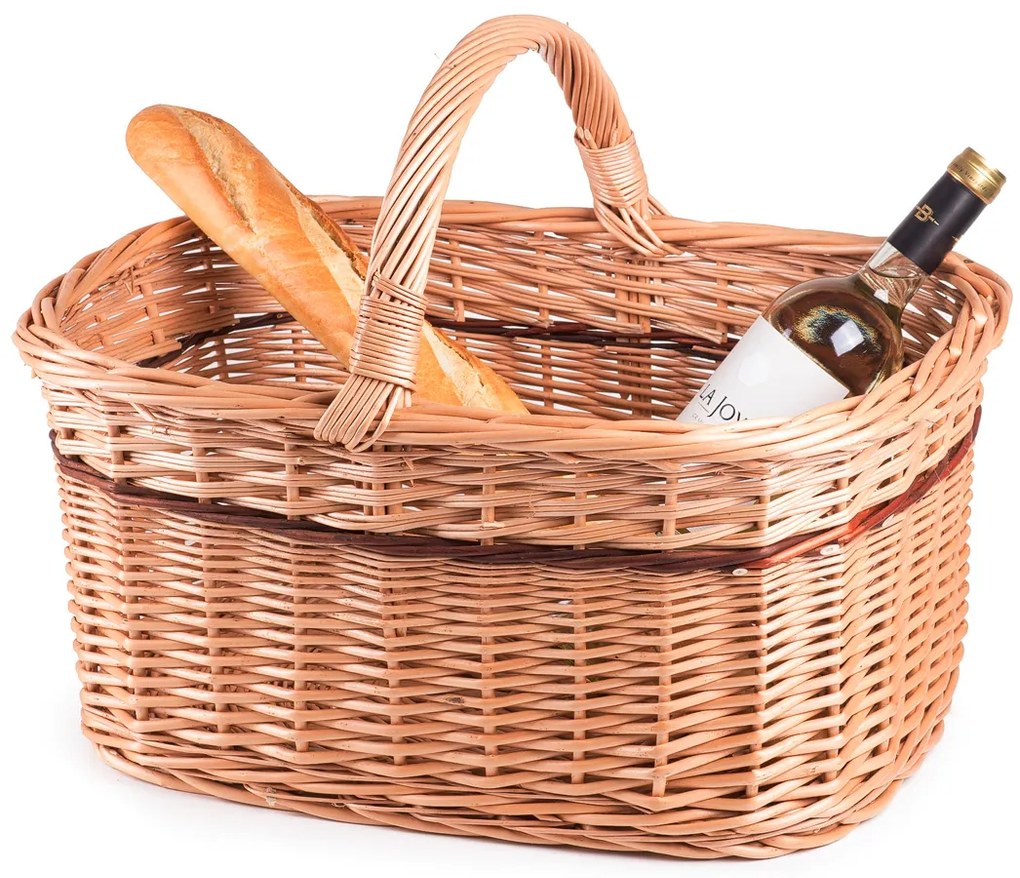 Nákupný kôš prútený Jenta VII.š. 47 x hl. 34 x v. 23/38(cm)