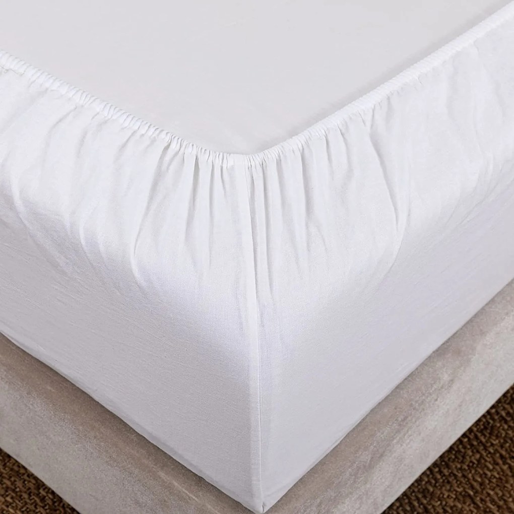 Posteľná plachta jersey biela - 70x140cm