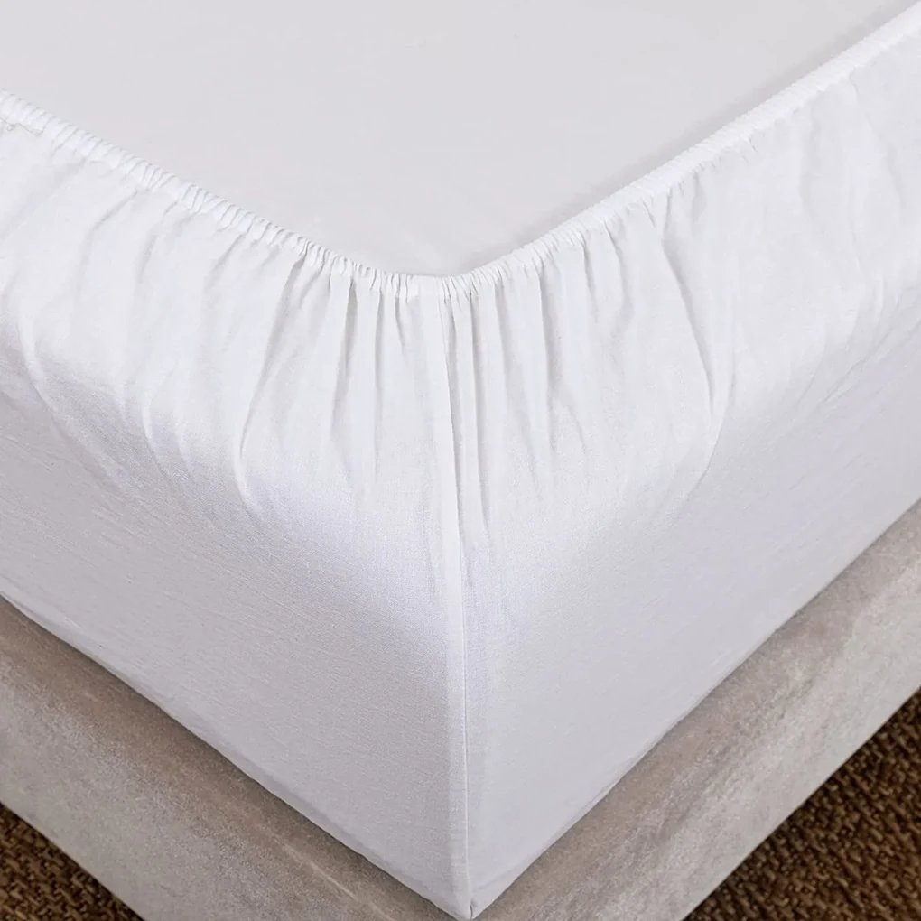 Posteľná plachta jersey biela TiaHome - 90x200cm