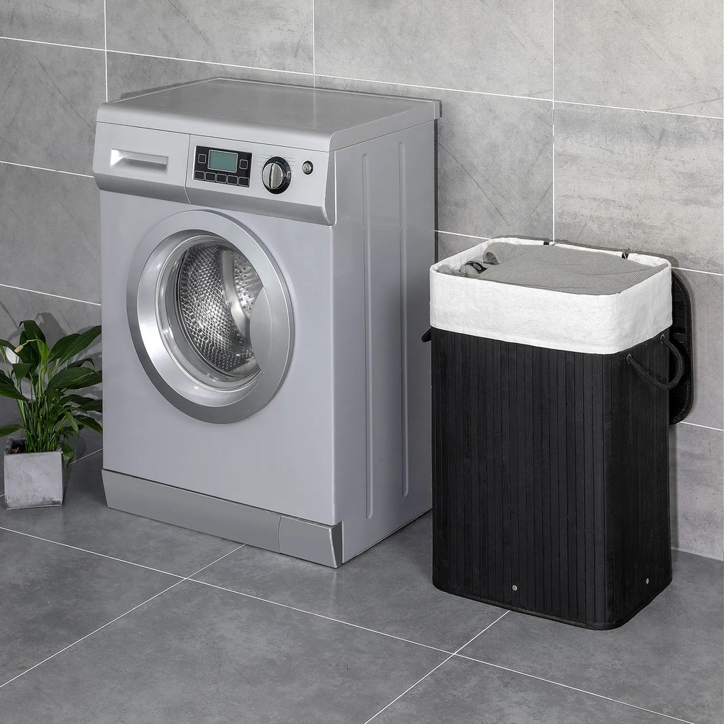 Kôš na bielizeň Donna Black 60x40x30 cm