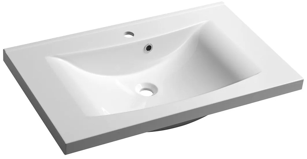 Sapho Sapho, LUCIOLA umývadlo 80x48cm, liaty mramor, biela, 50081