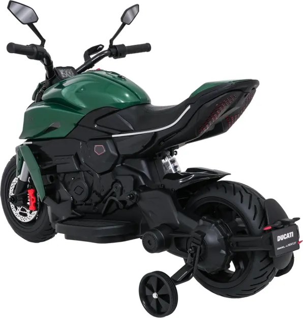 Elektrická motorka Ducati Diavel x Bentley zelená
