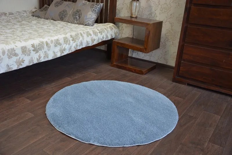 Okrúhly koberec SHAGGY MICRO sivý