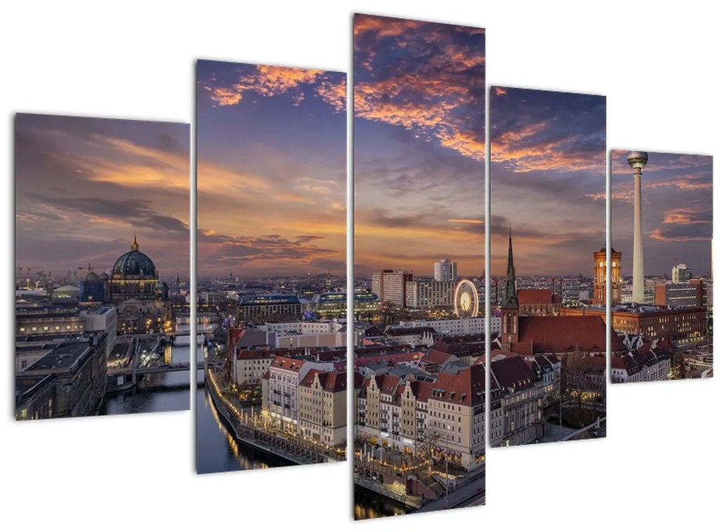 Obraz - Západ slnka nad Berlínom (150x105 cm)