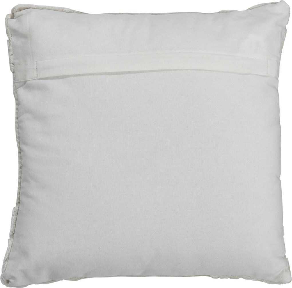 Biely antik zamatový vankúš s ornamentom a výplňou Vende - 44*44cm