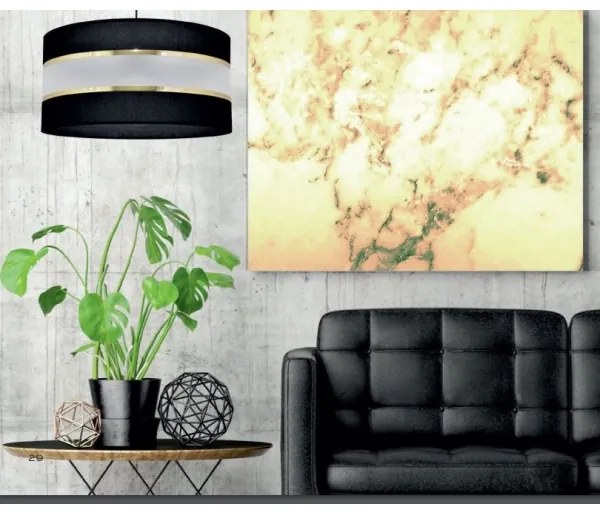 Luster na tyči HELEN 3xE27/15W/230V čierna/zlatá