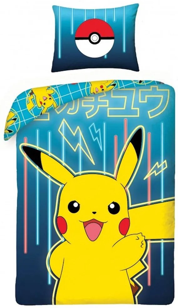 Halantex Bavlnené obliečky 140x200 + 70x90 - Pokémon Pikachu