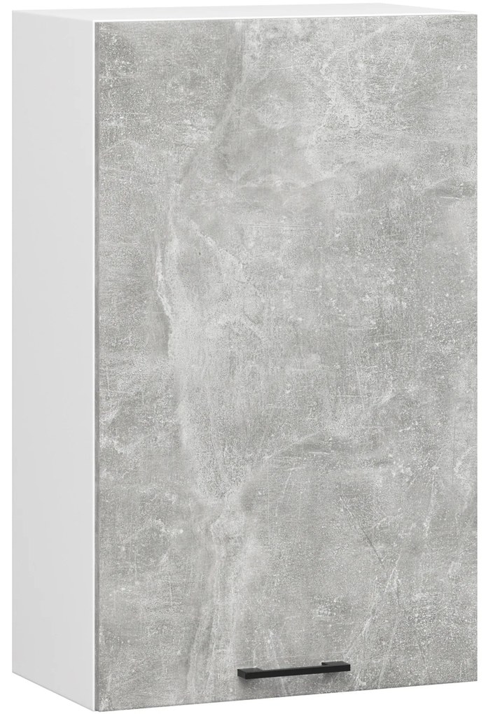 Závěsná kuchyňská skříňka OLIVIE 50x72 cm matná bílá/beton