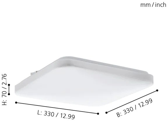 Eglo 97875 - LED Stropné svietidlo FRANIA LED/14,6W/230V