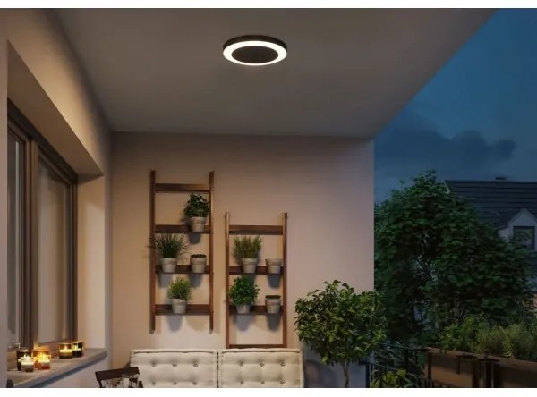 Paulmann 94526 - LED/14W IP44 Vonkajšie stropné svietidlo so senzorom CIRCULA 230V