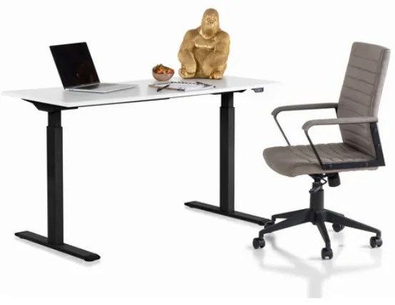 Office Smart písací stôl 120x70 cm čierny/biely
