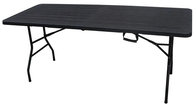 Autronic BONTEC Záhradný stôl, kov, plast, čierna, AZ-K1003 BK Farba: Čierna