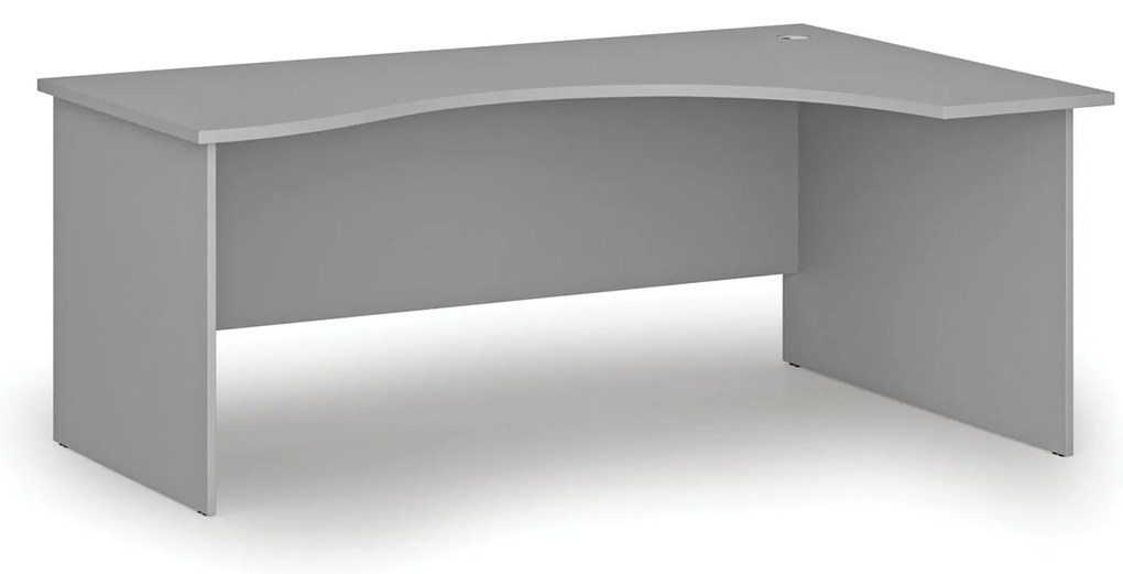 Ergonomický kancelársky písací stôl PRIMO GRAY, 180x120 cm, pravý, sivá