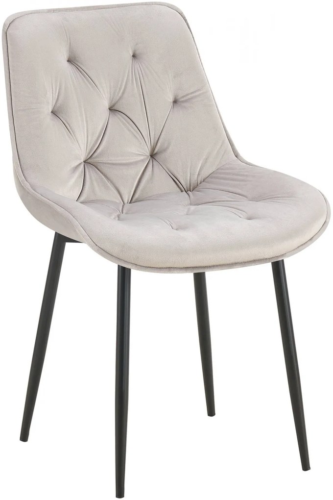 Jedálenská stolička Wallace - zamat - Sivá