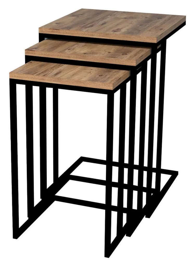 Set 3ks. konferenčných stolíkov Blacky. Akcia -22%. Vlastná spoľahlivá doprava až k Vám domov. 1067443