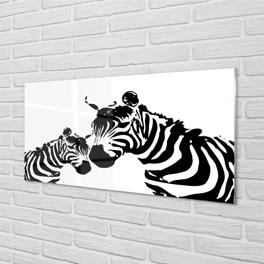 Nástenný panel  maľované zebra 100x50 cm