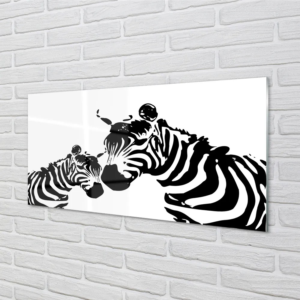 Nástenný panel  maľované zebra 120x60 cm