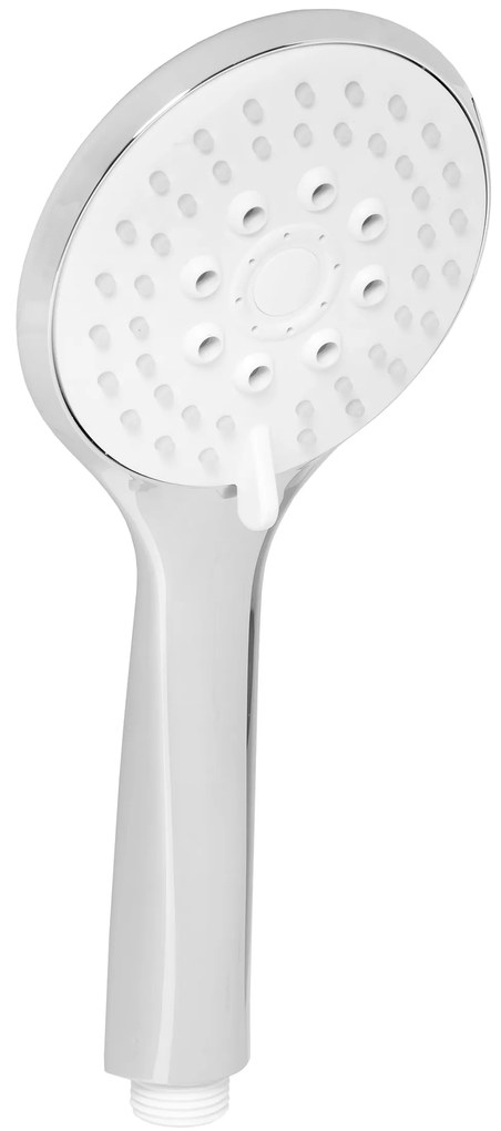 Invena Larisa, ručná sprchová hlavica 5-funkčná, biela-chrómová, INV-AS-03-002-X