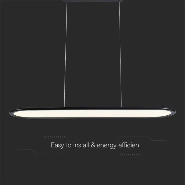 LED Luster na lanku LED/24W/230V 3000K čierna