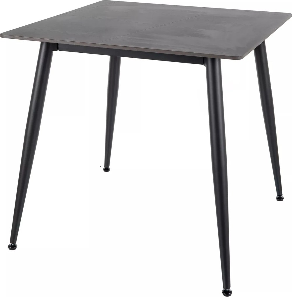 Jedálenský stôl Rion 80 cm keramika čierny mramor/čierny